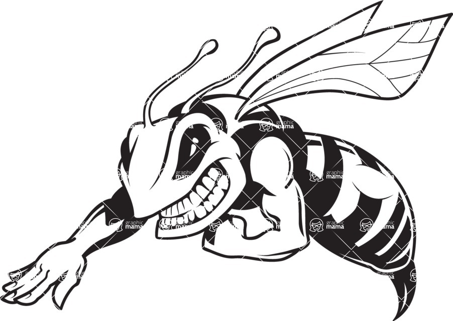 Vector Mascot Collection - Bee Mascot Graphic